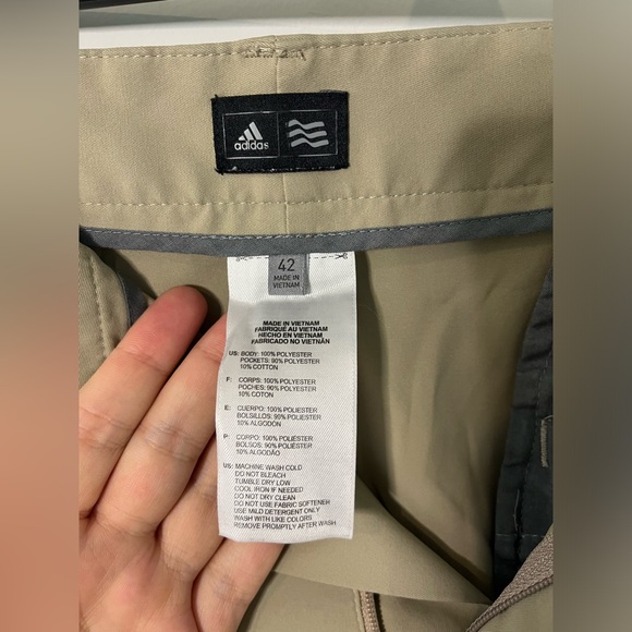 ADIDAS Men’s Khaki Golf Activewear Athletic Anti-Slip Grip Casual Shorts Sz 42 - Picture 16 of 16